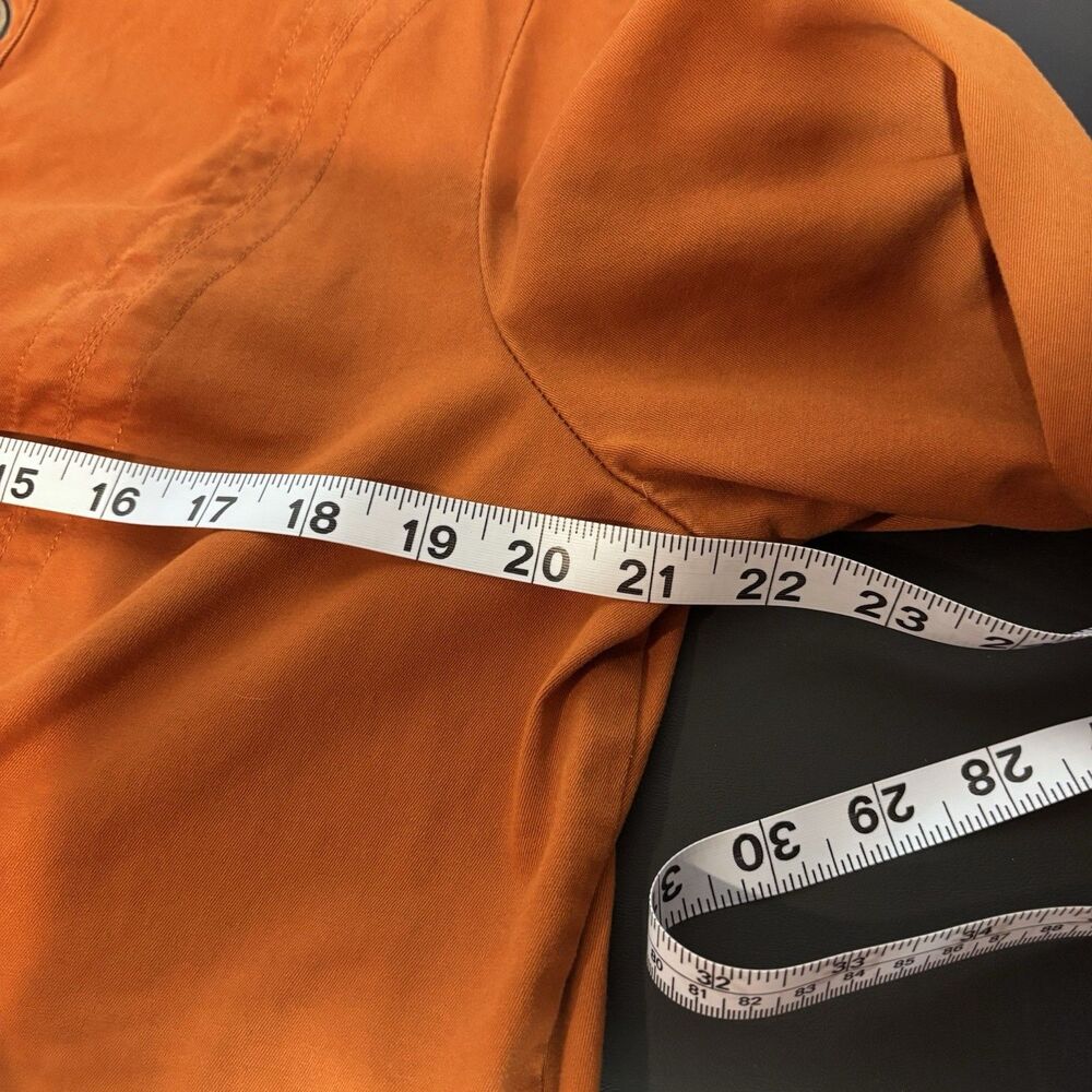 Live a Little Orange Eyelet Grommet Zip Jacket Women’s XL Stretch Cotton Casual - Picture 9 of 9